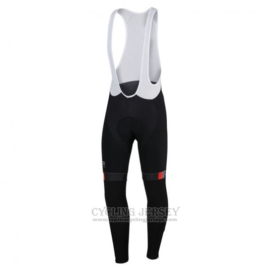 2016 Cycling Jersey Sportful Black Long Sleeve and Bib Tight