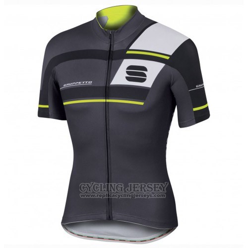 2016 Cycling Jersey Sportful Black and Green Short Sleeve and Bib Short