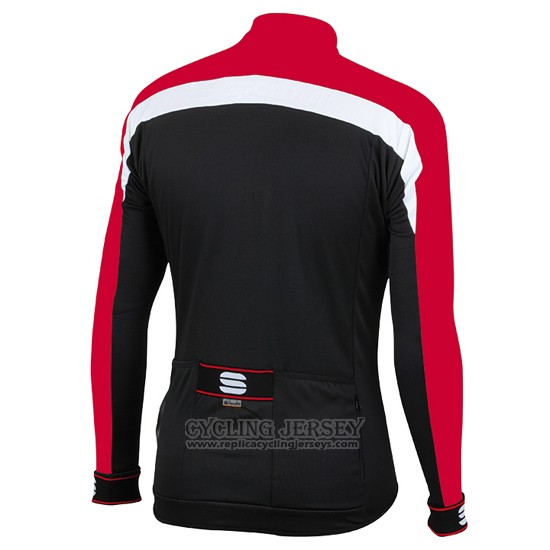 2016 Cycling Jersey Sportful Black and Red Long Sleeve and Bib Tight