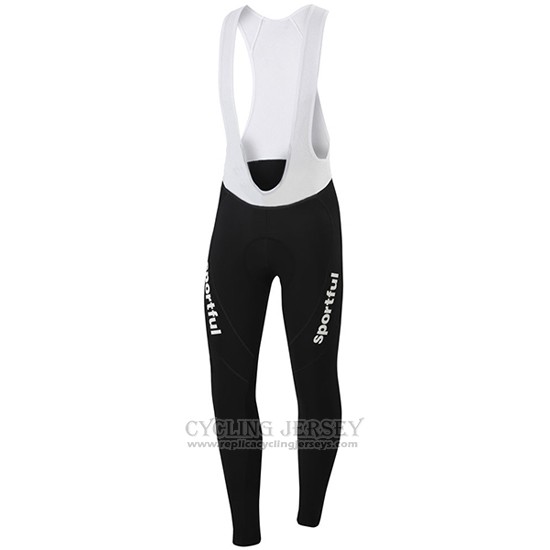 2016 Cycling Jersey Sportful Blue and Black Long Sleeve and Bib Tight