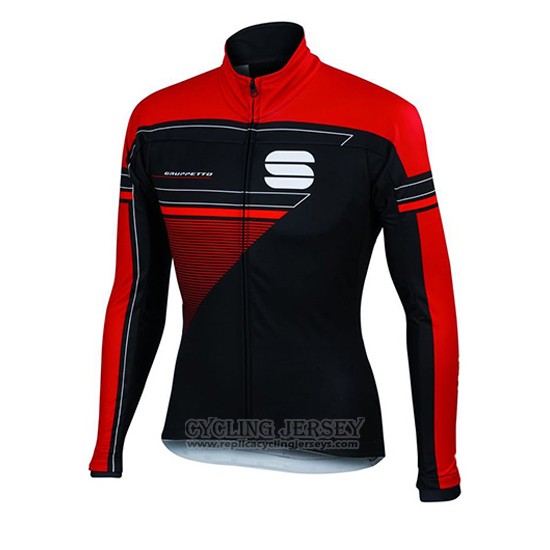 2016 Cycling Jersey Sportful Red Long Sleeve and Bib Tight