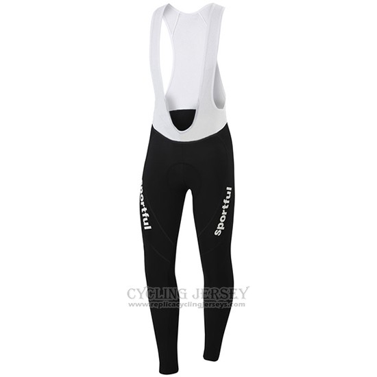 2016 Cycling Jersey Sportful Red and Black Long Sleeve and Bib Tight