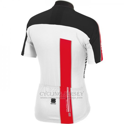 2016 Cycling Jersey Sportful Red and White Short Sleeve and Bib Short
