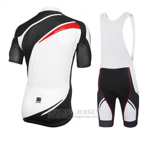 2016 Cycling Jersey Sportful White and Black Short Sleeve and Bib Short