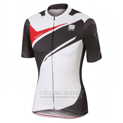 2016 Cycling Jersey Sportful White and Black Short Sleeve and Bib Short