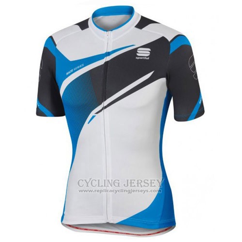 2016 Cycling Jersey Sportful White and Blue Short Sleeve and Bib Short