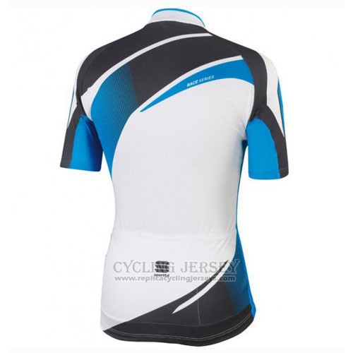 2016 Cycling Jersey Sportful White and Blue Short Sleeve and Bib Short