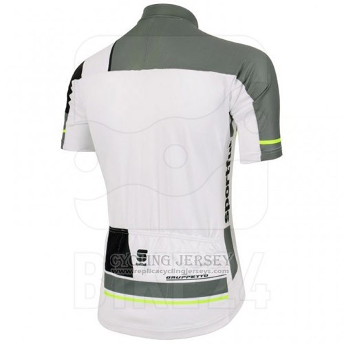 2016 Cycling Jersey Sportful White and Gray Short Sleeve and Bib Short