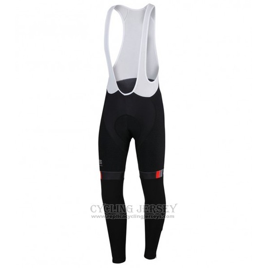 2016 Cycling Jersey Sportful White and Red Long Sleeve and Bib Tight