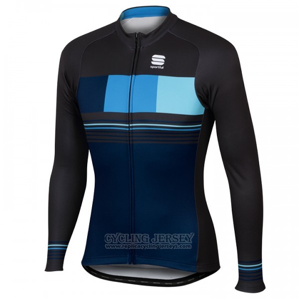 2017 Cycling Jersey Sportful Black Long Sleeve and Bib Tight