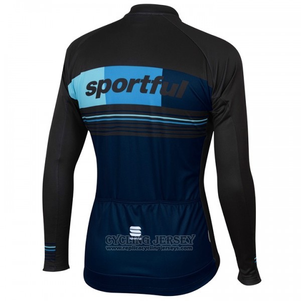 2017 Cycling Jersey Sportful Black Long Sleeve and Bib Tight