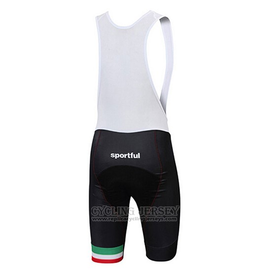 2017 Cycling Jersey Sportful Black Short Sleeve and Bib Short