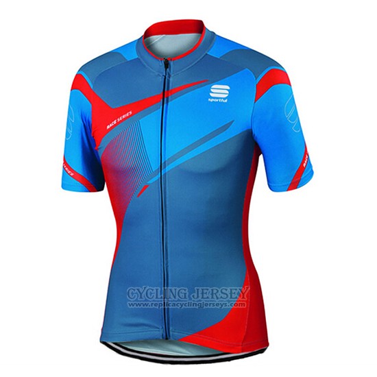 2017 Cycling Jersey Sportful Blue Short Sleeve and Bib Short