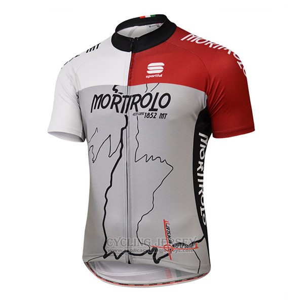 2017 Cycling Jersey Sportful Mortirolo Gray Short Sleeve and Bib Short