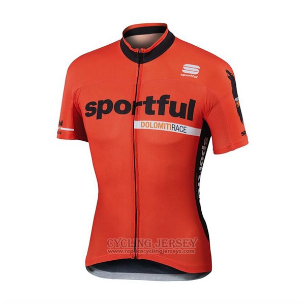2017 Cycling Jersey Sportful Orange Short Sleeve and Bib Short