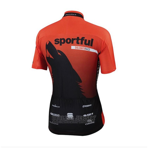 2017 Cycling Jersey Sportful Orange Short Sleeve and Bib Short