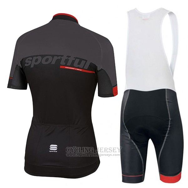 2017 Cycling Jersey Sportful Sc Black Short Sleeve and Bib Short
