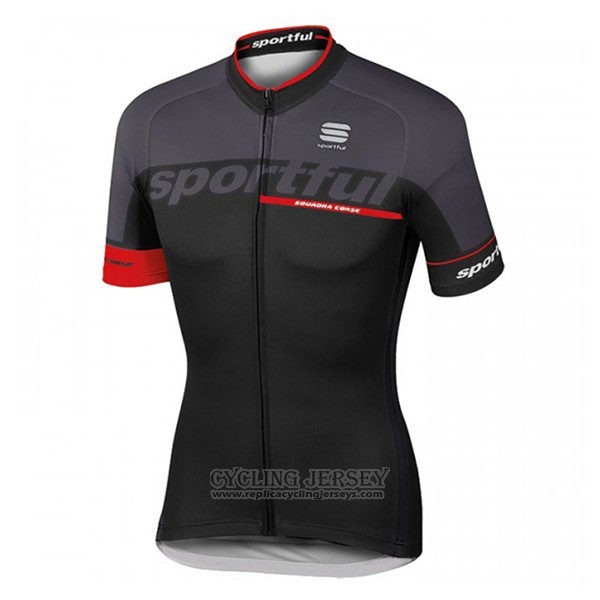2017 Cycling Jersey Sportful Sc Black Short Sleeve and Bib Short