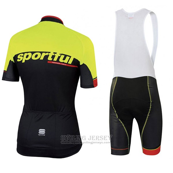 2017 Cycling Jersey Sportful Sc Black and Green Short Sleeve and Bib Short
