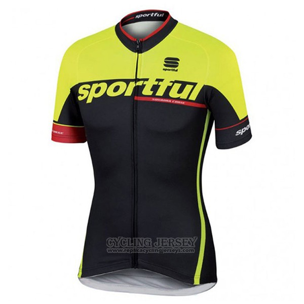 2017 Cycling Jersey Sportful Sc Black and Green Short Sleeve and Bib Short