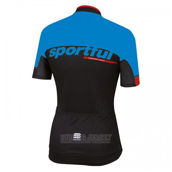 2017 Cycling Jersey Sportful Sc Blue and Black Short Sleeve and Bib Short