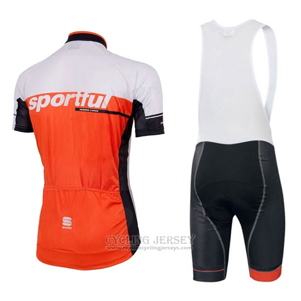 2017 Cycling Jersey Sportful Sc White and Orange Short Sleeve and Bib Short