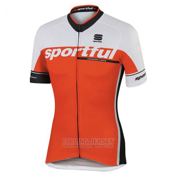 2017 Cycling Jersey Sportful Sc White and Orange Short Sleeve and Bib Short