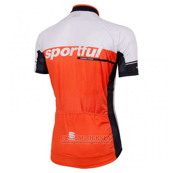 2017 Cycling Jersey Sportful Sc White and Orange Short Sleeve and Bib Short