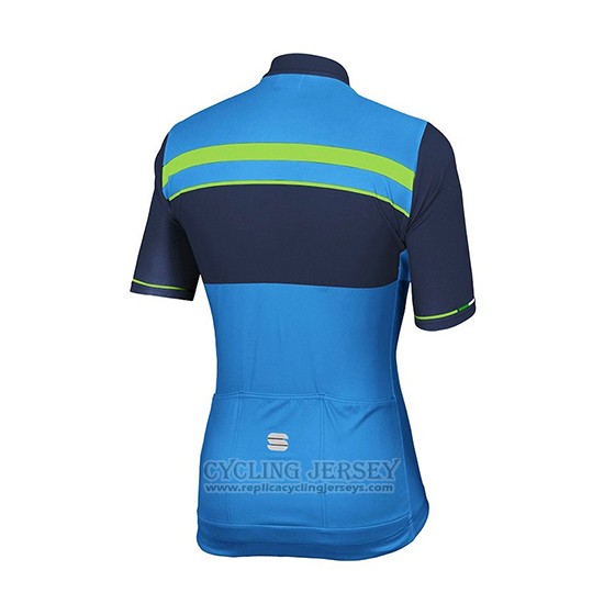 2018 Cycling Jersey Sportful Blue Short Sleeve and Bib Short