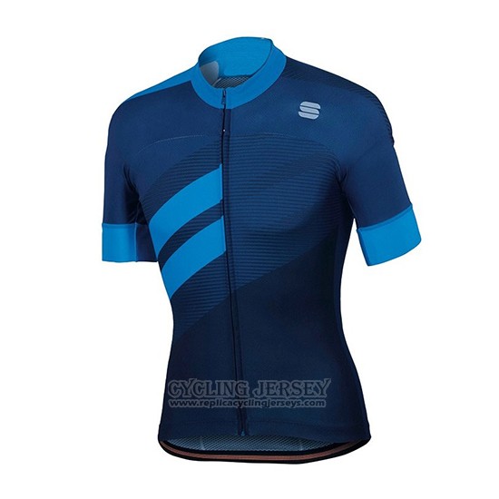 2018 Cycling Jersey Sportful Dark Blue Short Sleeve and Bib Short