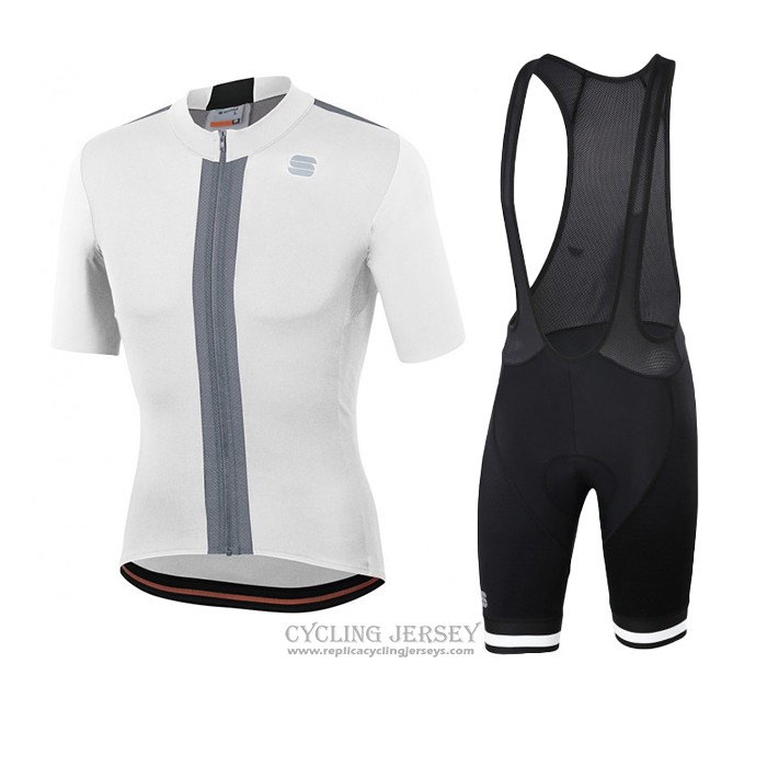 2020 Cycling Jersey Sportful White Short Sleeve And Bib Short
