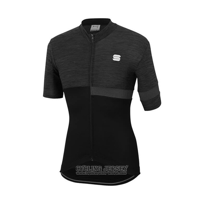 2021 Cycling Jersey Sportful Black Short Sleeve And Bib Short