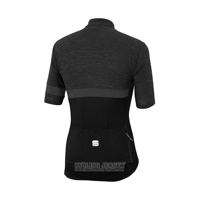 2021 Cycling Jersey Sportful Black Short Sleeve And Bib Short