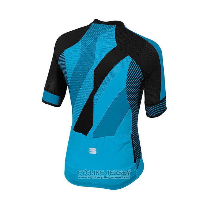 2021 Cycling Jersey Sportful Blue Black Short Sleeve And Bib Short