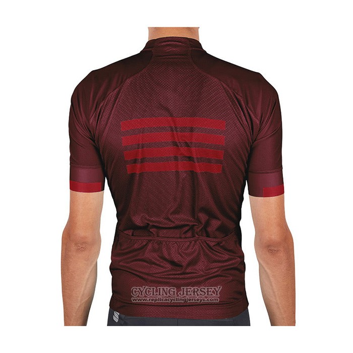 2021 Cycling Jersey Sportful Dark Red Short Sleeve And Bib Short