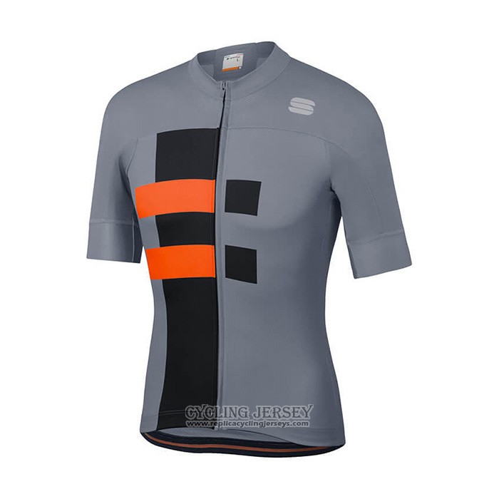 2021 Cycling Jersey Sportful Gray Orange Short Sleeve And Bib Short