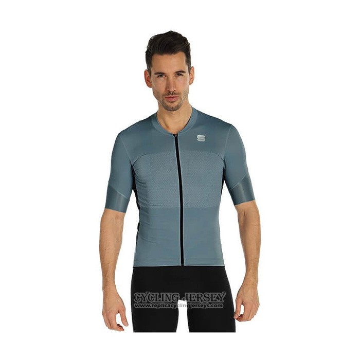 2021 Cycling Jersey Sportful Gray Short Sleeve And Bib Short