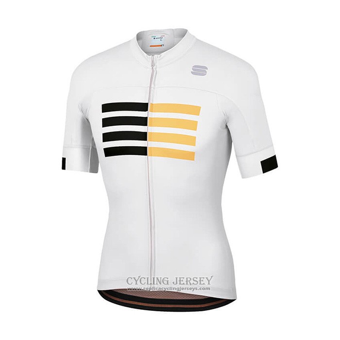 2021 Cycling Jersey Sportful White Short Sleeve And Bib Short