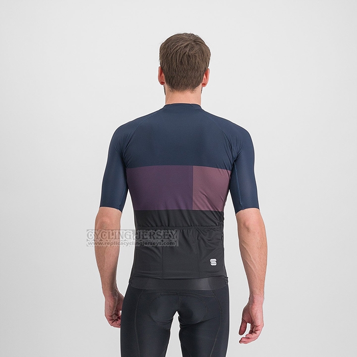 2023 Cycling Jersey Sportful Blue Purple Short Sleeve and Bib Short