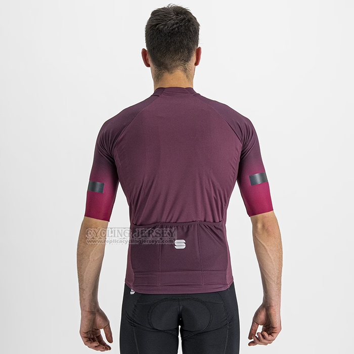 2023 Cycling Jersey Sportful Deep Purple Short Sleeve and Bib Short