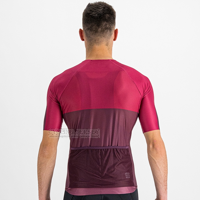 2023 Cycling Jersey Sportful Light Purple Short Sleeve and Bib Short