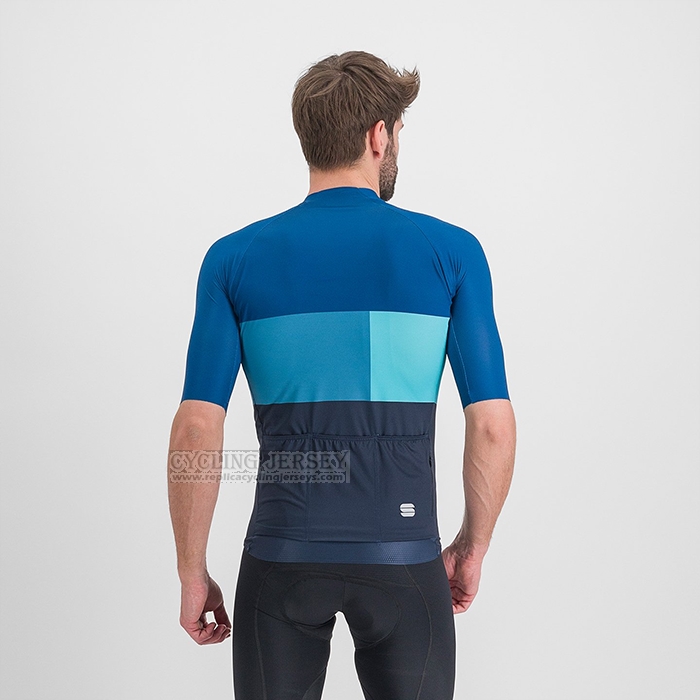 2023 Cycling Jersey Sportful Light Sky Blue Short Sleeve and Bib Short
