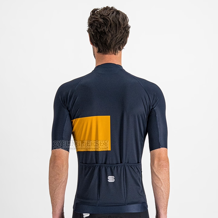 2023 Cycling Jersey Sportful Orange Blue Short Sleeve and Bib Short