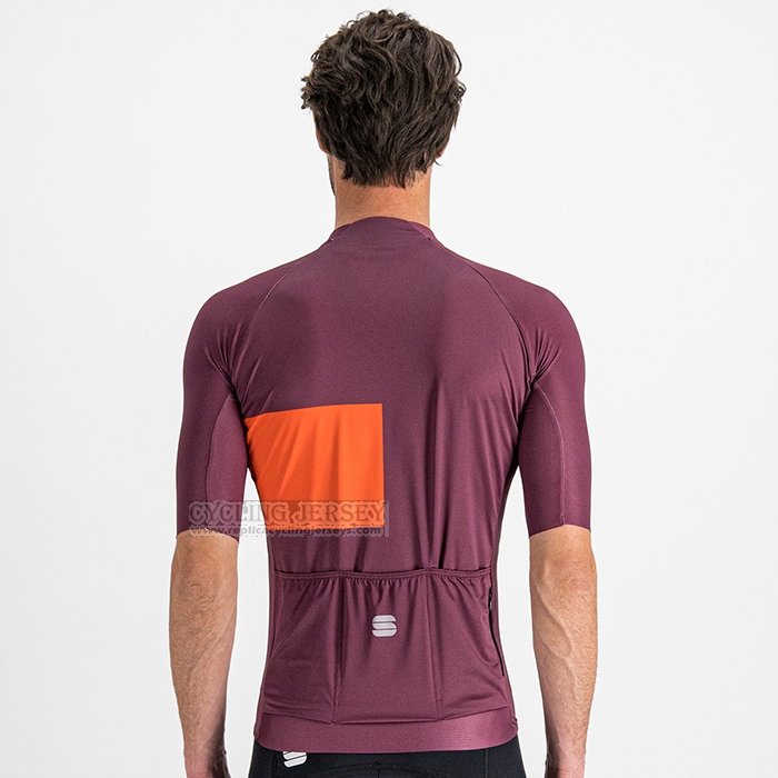 2023 Cycling Jersey Sportful Orange Purple Short Sleeve and Bib Short