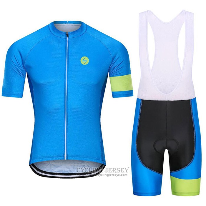 2021 Cycling Jersey Steep Blue Green Short Sleeve And Bib Short