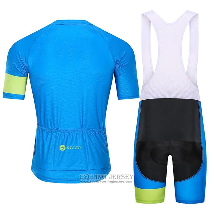 2021 Cycling Jersey Steep Blue Green Short Sleeve And Bib Short