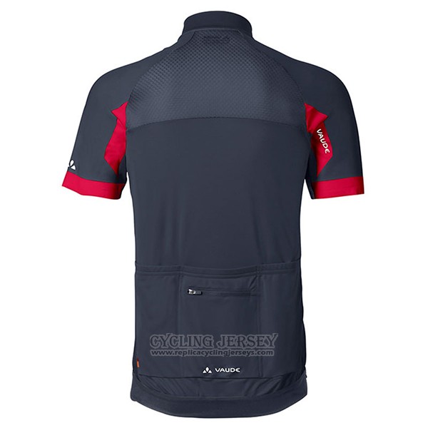 2017 Cycling Jersey Vaude Red and Black Short Sleeve and Bib Short