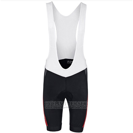 2018 Cycling Jersey Vaude Black and Red Short Sleeve and Bib Short
