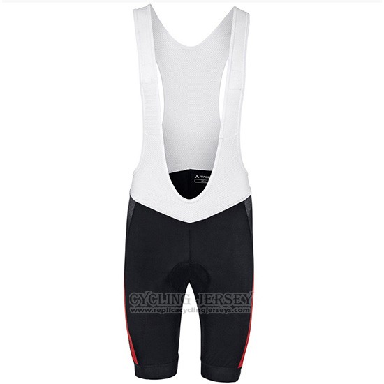 2018 Cycling Jersey Vaude White Red Short Sleeve and Bib Short