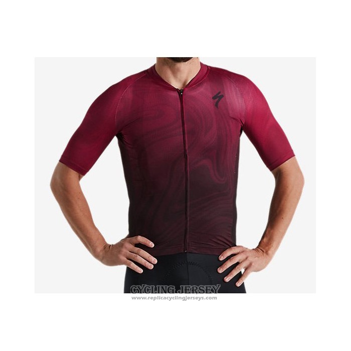 2021 Cycling Jersey Specialized Black Red Short Sleeve And Bib Short